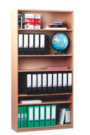 SMARTBUY, BOOKCASE, 1 Fixed & 4 Adjustable Shelves, Beech