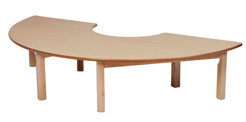 WOODEN TABLES, SEMI CIRCLE, 320mm height