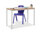 CLASSROOM TABLES, FULLY WELDED FRAME, Black Frame, Sizemark 4 - 640mm height, Beech