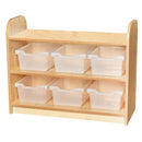KUBBYCLASS STORAGE, 2 TIER STORAGE UNIT, With 6 Clear Cubby Trays