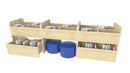 BOOK BROWSING CENTRE SET - BUNDLE DEAL, Maple/Lime Finish with Violet Seating