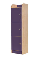 KUBBYCLASS LOCKERS, THREE DOOR, Maple/Maple
