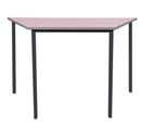 FULLY WELDED TABLE, TRAPEZOIDAL, 1100 x 550mm, Sizemark 1 - 460mm height, Beech