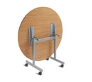 TILT TOP TABLES, HANDWHEEL ACTIVATION/LOCKING, CIRCULAR, 1200mm diameter, Oak