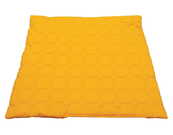 QUILTED OUTDOOR SEATING, Square Mats, Large, Yellow, Each
