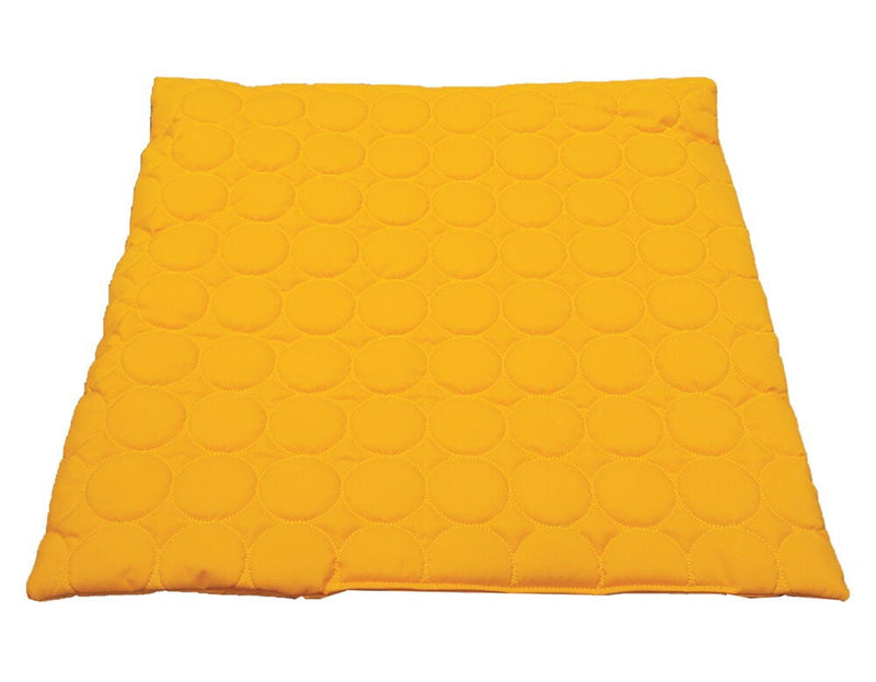 QUILTED OUTDOOR SEATING, Square Mats, Large, Yellow, Each