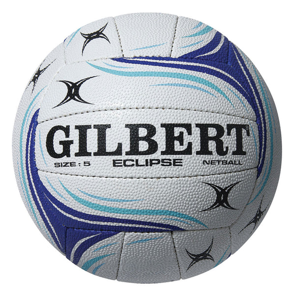 Gilbert Eclipse Netball Size 5, White/Blue