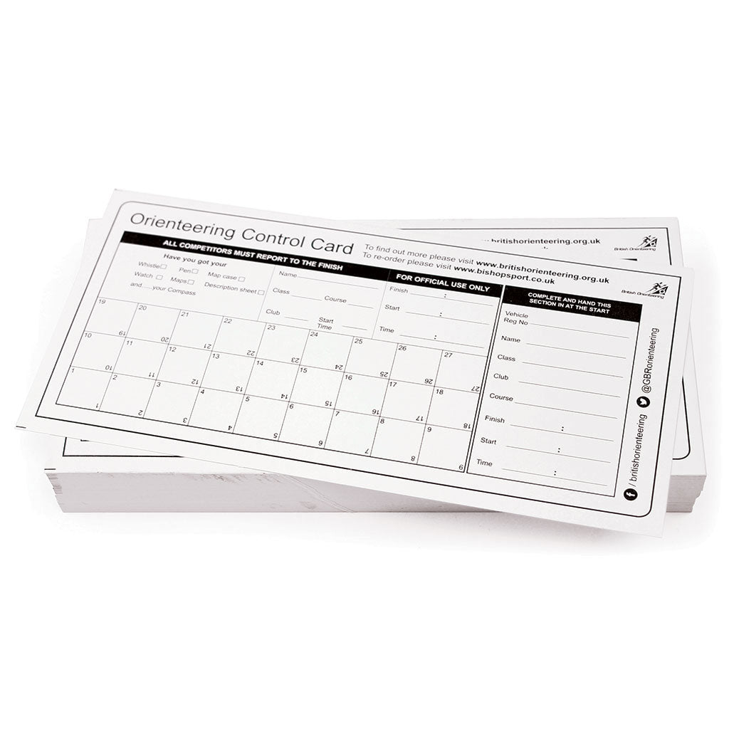 British Orienteering Control Cards