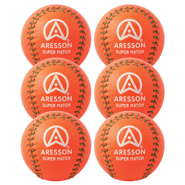 Aresson Super Match Rounders Ball Orange, Set of 6