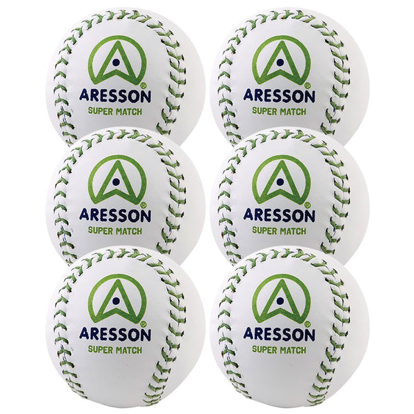 Aresson Super Match Rounders Ball White, Set of 6