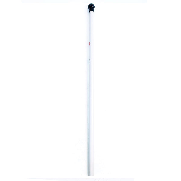 Aresson Plastic Rounders Post With Safety Pommel 0.9M, White