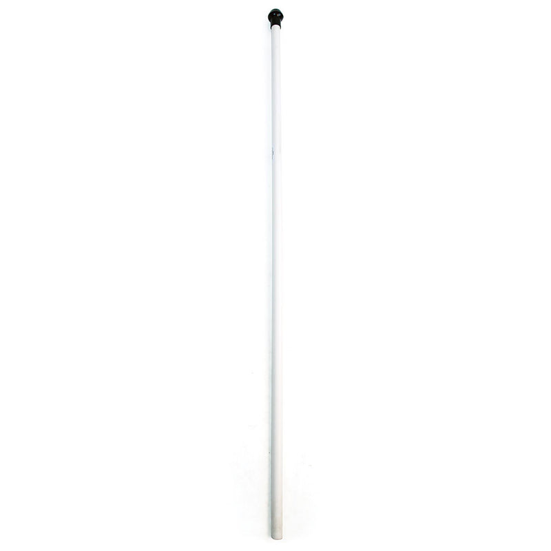 Aresson Plastic Rounders Post With Safety Pommel 1.2M, White