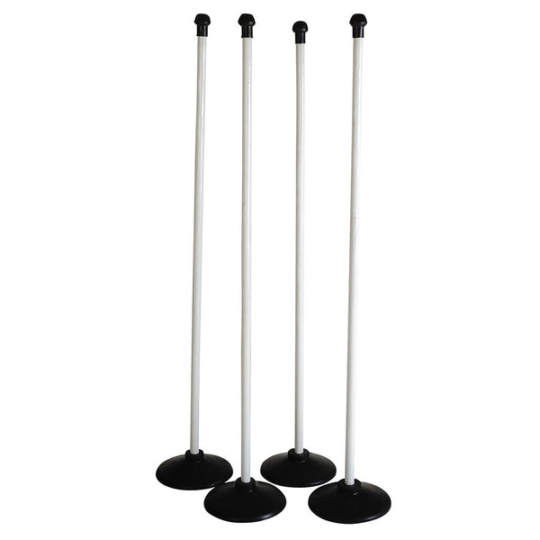 Aresson Plastic Rounders Posts And Bases 0.90M, White, Set of 4