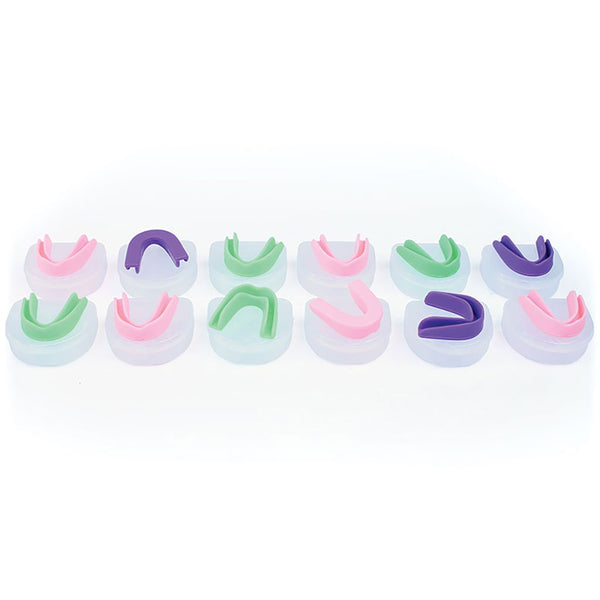 Boil And Bite Mouthguard Senior, Fluorescent, Set of 12