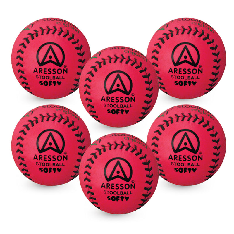 Aresson Softy Indoor Stoolball Ball Pink, Set of 6