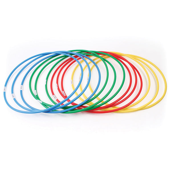 Deluxe Hoop 600mm, Mixed Colours, Set of 12