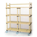Vendiplas Mobile Shelving Unit Double, Beige