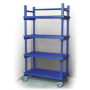 Vendiplas Mobile Shelving Unit Single, Blue