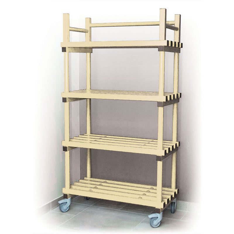 Vendiplas Mobile Shelving Unit Single, Beige