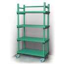 Vendiplas Mobile Shelving Unit Single, Green
