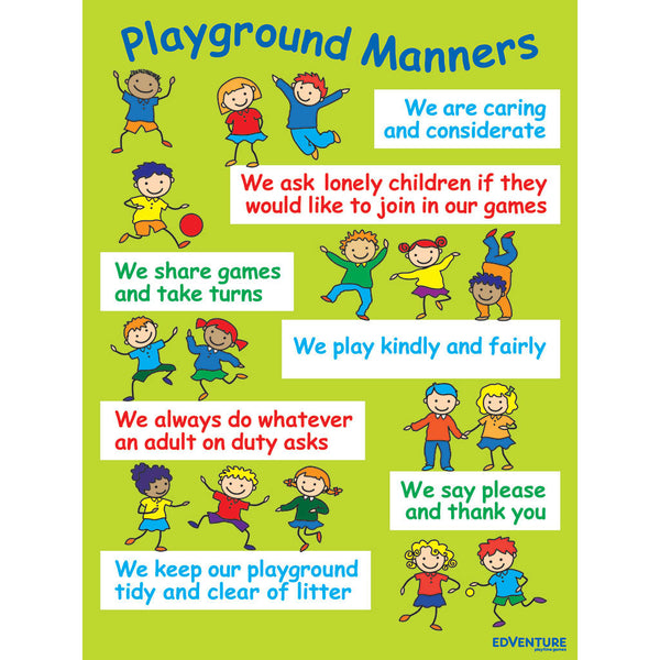 Positive Playtime Wall Signs Playground Manners