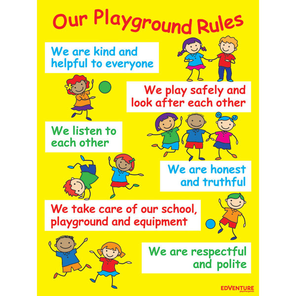 Positive Playtime Wall Signs Playground Rules