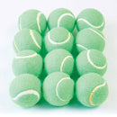 Coloured Tennis Style Ball Green, Set of 12