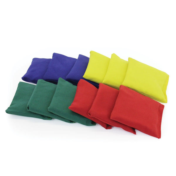 Square Cotton Bean Bag Mixed Colours, Bag of 12