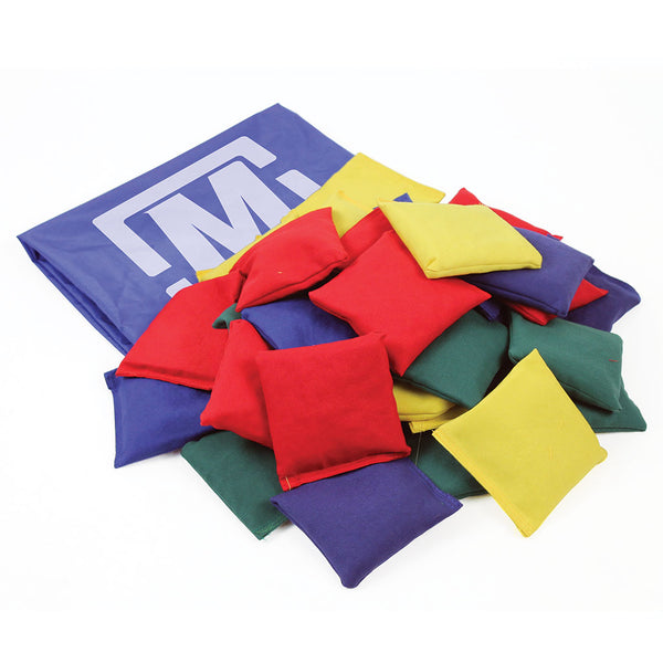Square Cotton Bean Bag Mixed Colours, Bag of 36