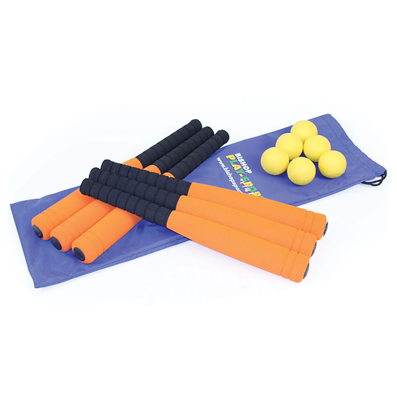 480mm Rubber Foam Bat And Ball Bag of 6