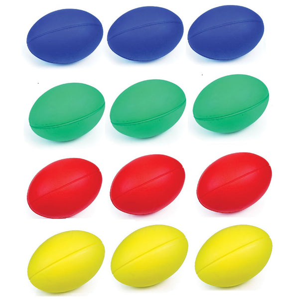 Skinned Foam Midi Rugby Ball Set of 12