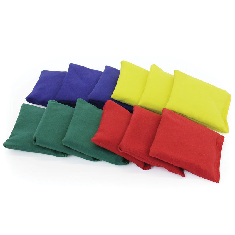 Rectangular Cotton Bean Bag Mixed Colours, Bag of 12