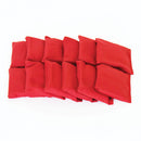 Rectangular Cotton Bean Bag Red, Bag of 12