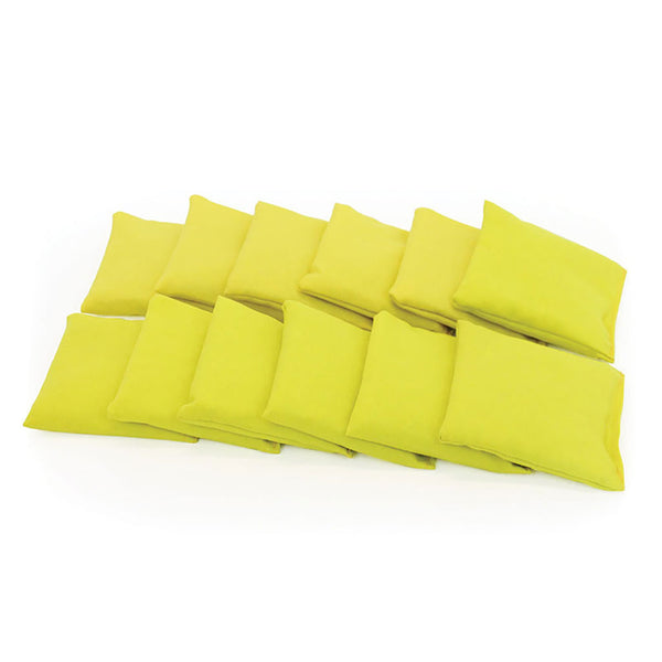 Rectangular Cotton Bean Bag Yellow, Bag of 12