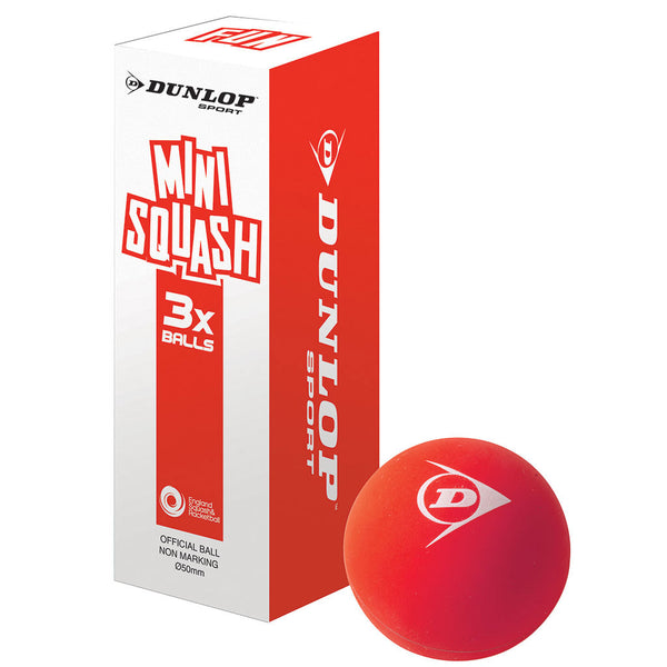 Mini Squash Balls Age 5-7, Red, Set of 3