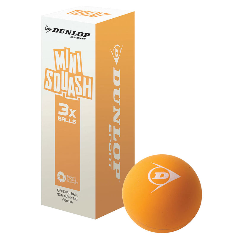 Mini Squash Balls Age 7-10, Orange, Set of 3