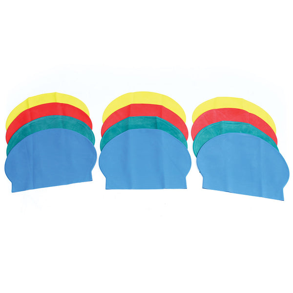 Deluxe Latex Swimming Cap 28G, Set of 12