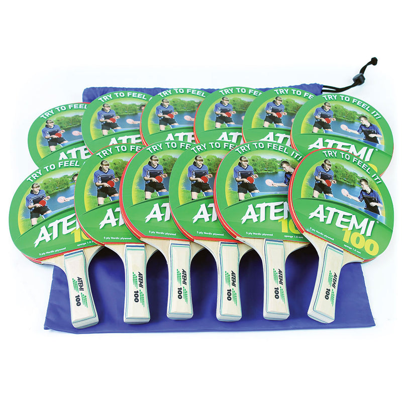 Atemi 100 Table Tennis Bat Bag of 12