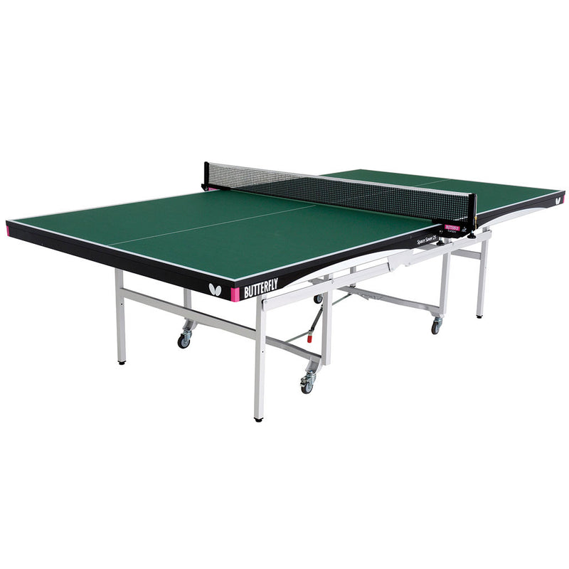 Butterfly Spacesaver Rollaway Table Tennis Table 22mm, Green