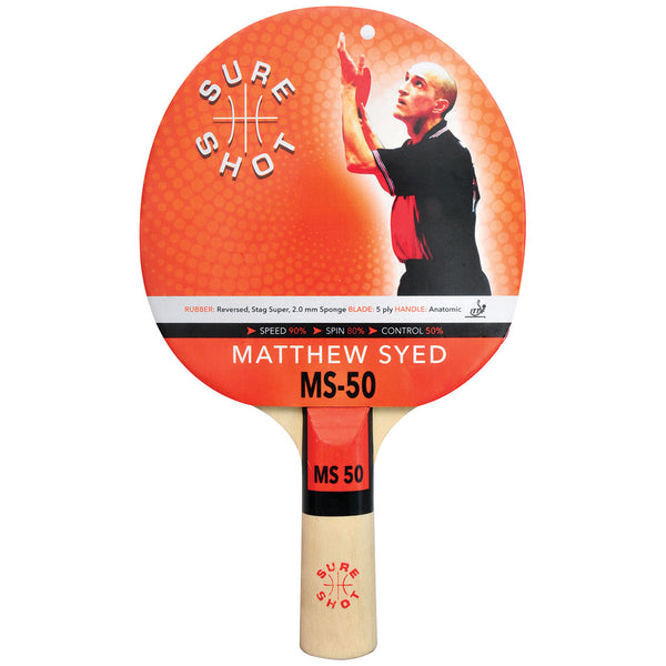 Sure Shot Matthew Syed 50 Table Tennis Bat 