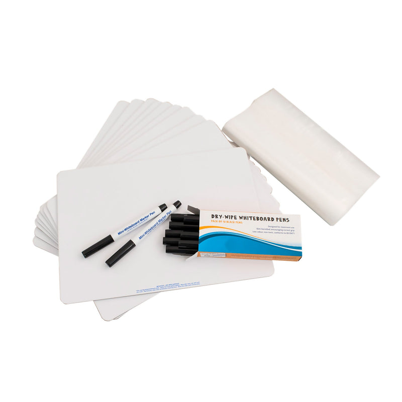 A4 Plain Whiteboard - Pack Of 10