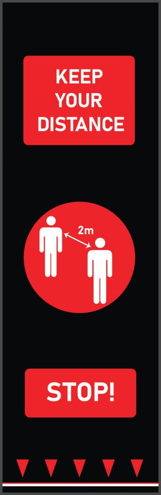 SOCIAL DISTANCING MAT - PEOPLE, Red, Each