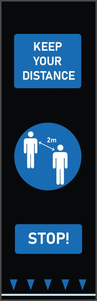 SOCIAL DISTANCING MAT - PEOPLE, Blue, Each