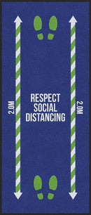 RESPECT SOCIAL DISTANCING MAT, Gripper Back for Carpets, Each
