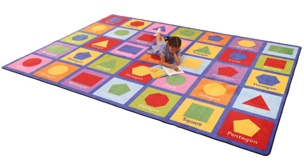 LEARNING RUGS, CHILDREN'S CUT PILE RUGS, Large Shapes, Rectangular, 2570 x 3600mm, Each