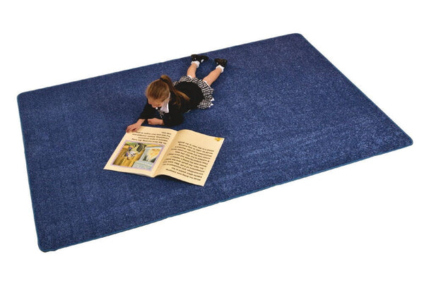 LEARNING RUGS, SOLID COLOUR RUGS, SOLID COLOUR RUGS, Solid Colour Rectangle, Blue, Each