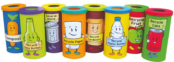 INDOOR/OUTDOOR BINS, Recycling Bin with Character Graphic, Recycle Fruit, Each