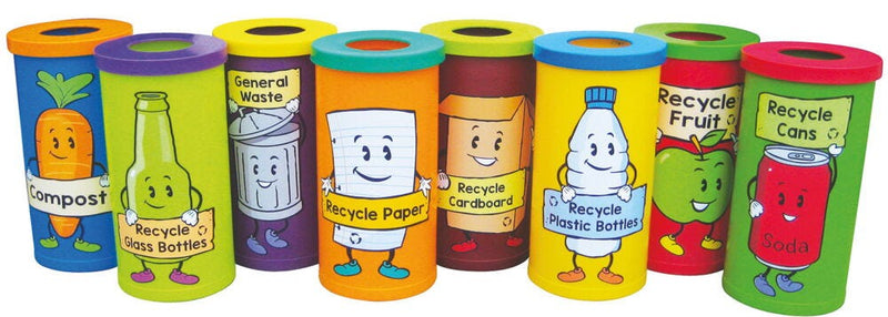 INDOOR/OUTDOOR BINS, Recycling Bin with Character Graphic, Recycle Fruit, Each