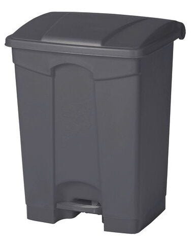 PLASTIC PEDAL BIN, Medium, Grey, Each