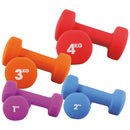 STRENGTH & WEIGHTS, Neoprene Dumbbells, 1, 2, 3, 4kg, Set of 4 Pairs